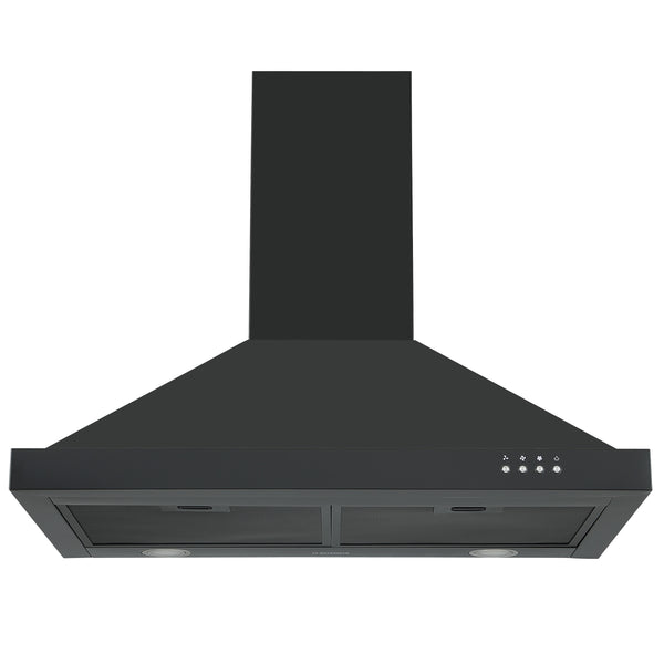 Ancona 30” 450 CFM Convertible Wall Mount Pyramid Range Hood in Black Stainless Steel