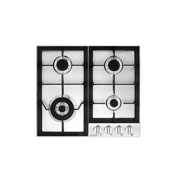 Ancona 24" Gas Cooktop with 4 Burners in Stainless Steel with Cast Iron Griddle