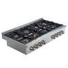 Ancona 48" Commercial Style Stainless Steel Slide-in Gas Cooktop