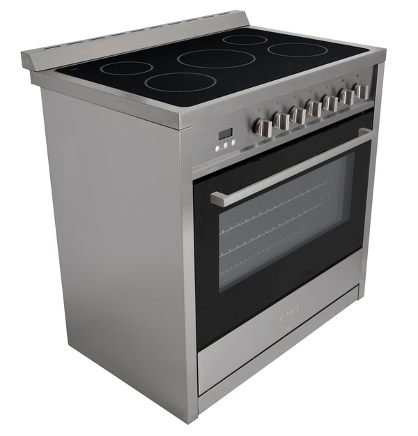 Gourmet 36 in. Vitroceramic with Convection Oven Freestanding Range