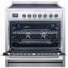 Ancona 36” 3.8 cu. ft. Freestanding Electric Range with 5 Burners and True European Convection Oven in Stainless Steel