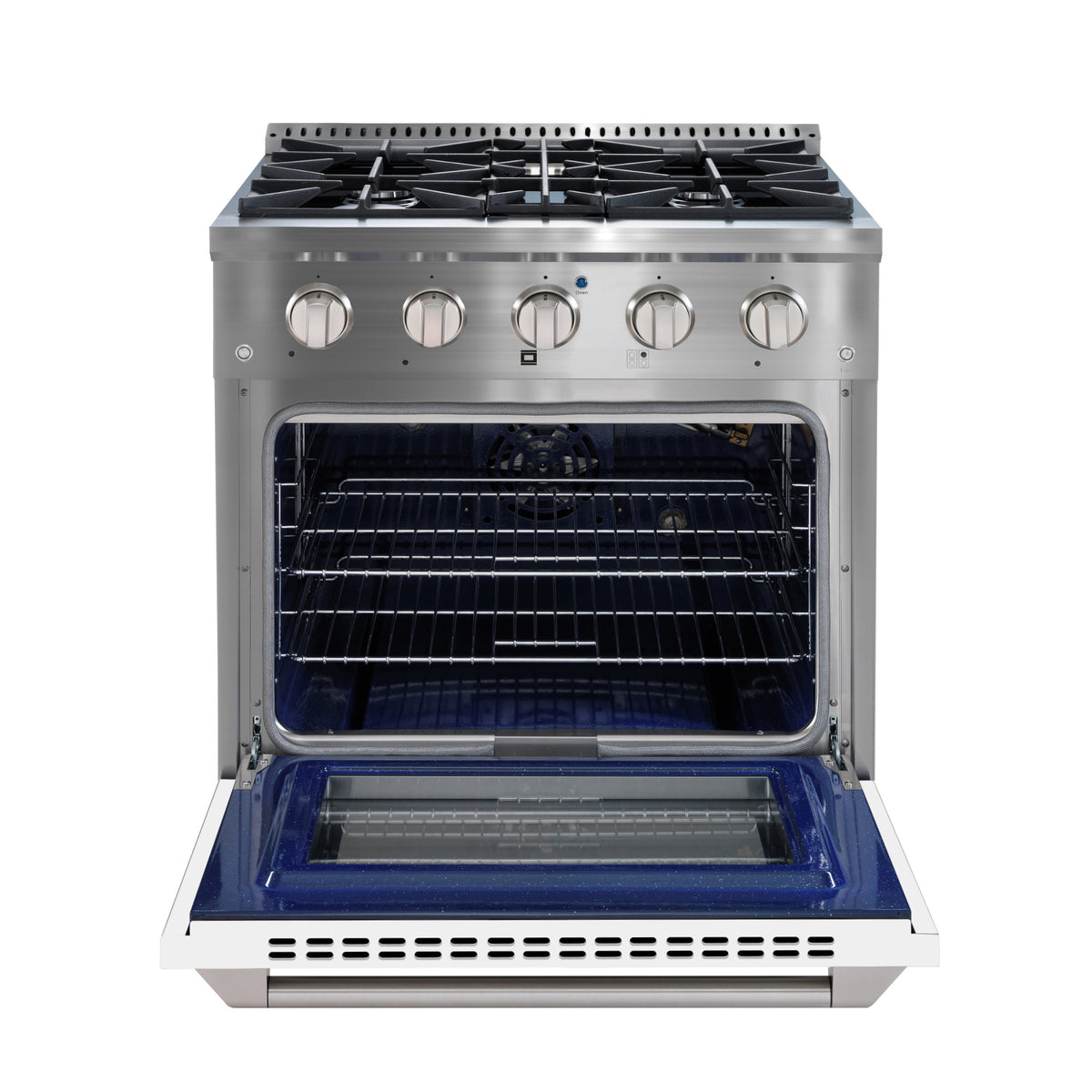 Ancona 2-piece 30” Gas Range with Convection Oven and 600 CFM Wall Mou