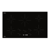 Chef 36 in. Glass-Ceramic Induction Cooktop in Black with 5 Elements Featuring Individual Boost Function
