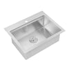 Ancona Handcrafted Dual Mount 25” Single Bowl Workstation Kitchen Sink in Satin Stainless Steel with Accessories