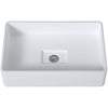 Ancona Holbrook Pure Stone Rectangular Bathroom Vessel Sink in White