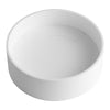 Ancona vasque de salle de bain ronde en pierre acrylique pure en blanc mat