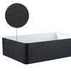 Ancona Holbrook Pure Stone Rectangular Bathroom Vessel Sink in Black and White