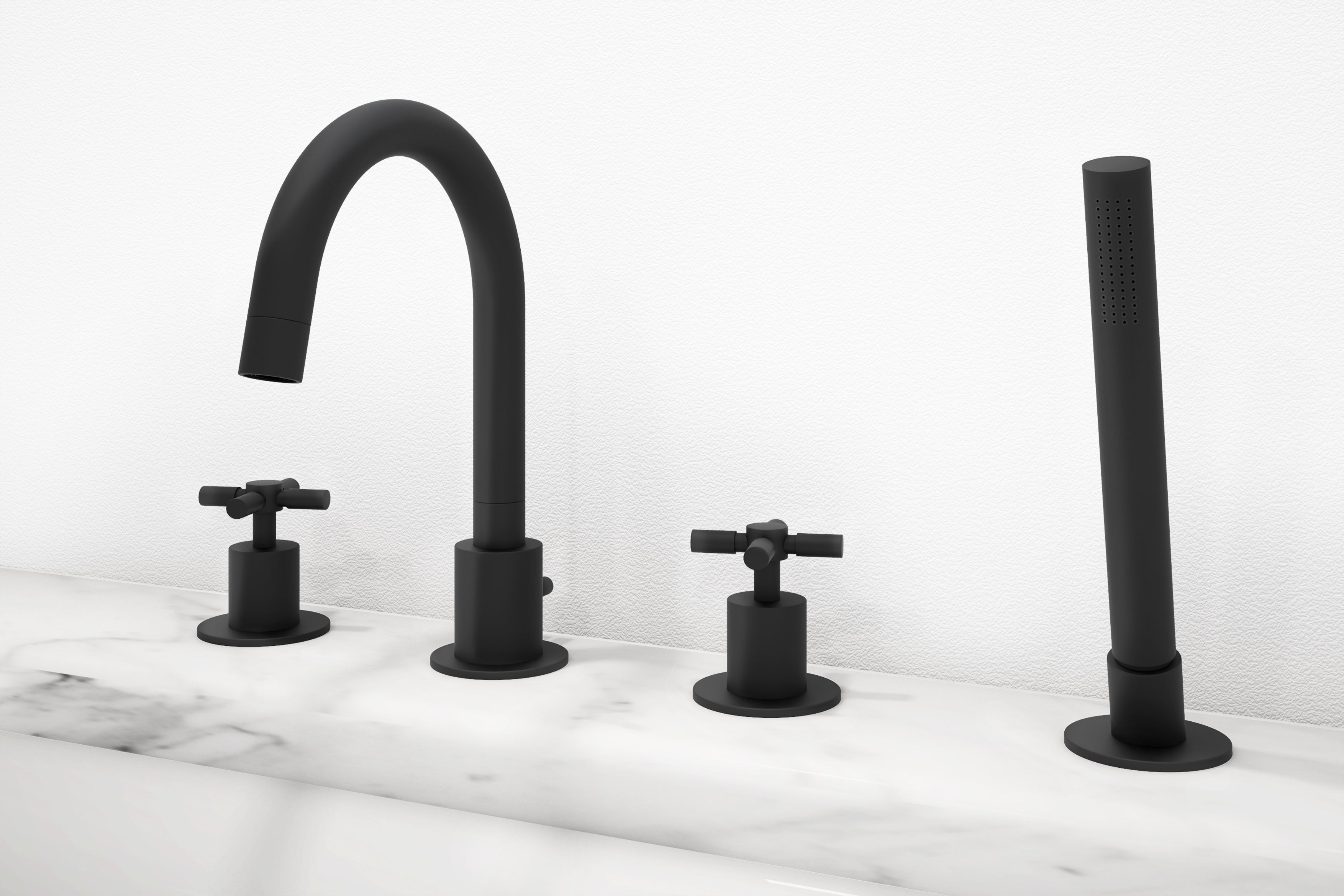 Prima 4 Colori Series Matte Black Bathroom Tub Faucet