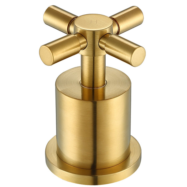 Ancona Prima 3 Widespread Double Handle Bathroom Faucet in Brushed Titanium Gold