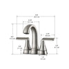 Arezzo Deck Mount Bathroom Faucet in Brushed Nickel