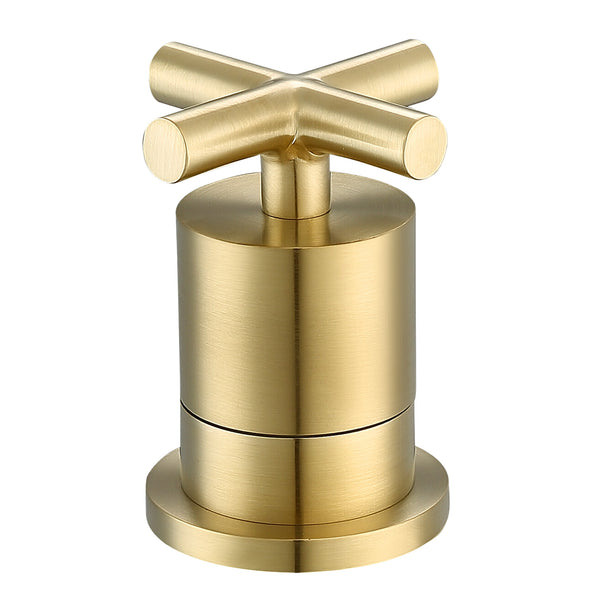 Ancona Ava Widespread Cross-Handle 3-Hole Bathroom Faucet in Brushed Champagne Gold