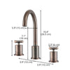 Ancona Ava Widespread Cross-Handle 3-Hole Bathroom Faucet in Oil Rubbed Bronze
