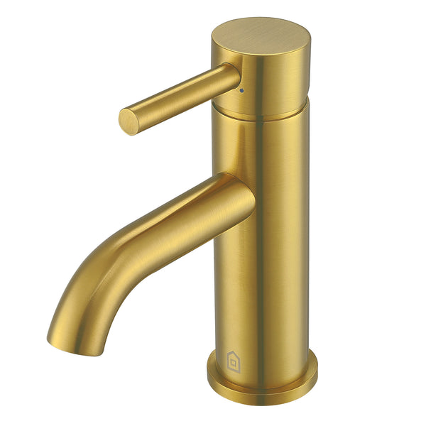 Valencia Series Single Lever Bathroom Faucet in Brushed Gold