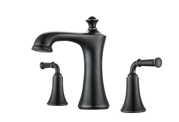 Ancona Peonia Widespread Bathroom Faucet in Oil Rubbed Bronze