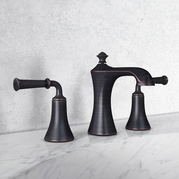 Ancona Peonia Widespread Bathroom Faucet in Oil Rubbed Bronze