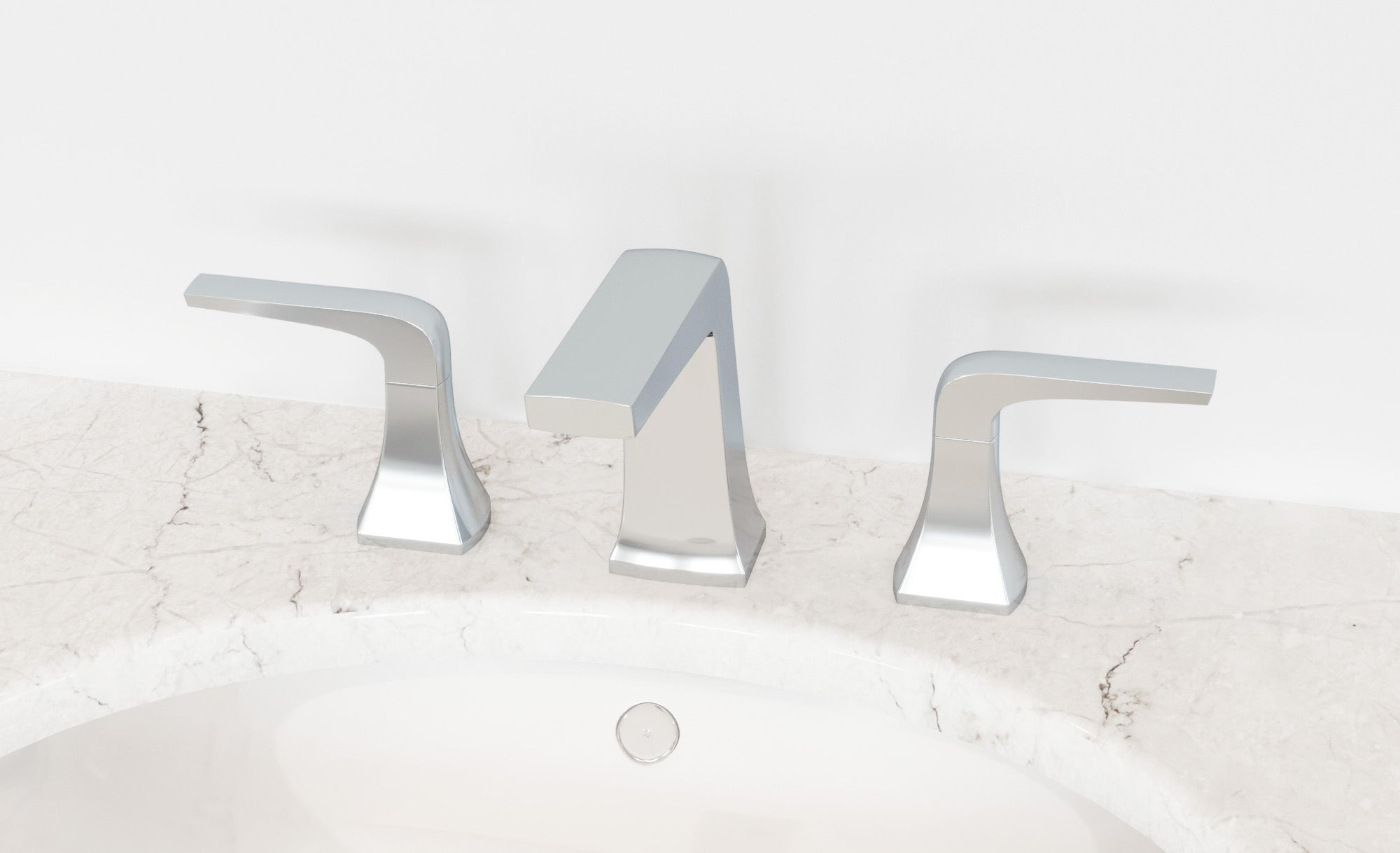 Linea Widespread Chrome Bathroom Faucet