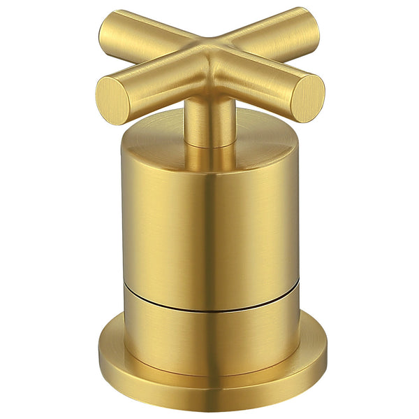 Ancona robinet de salle de bain à poignées en croix éloignées de la gamme Ava en titane doré brossé