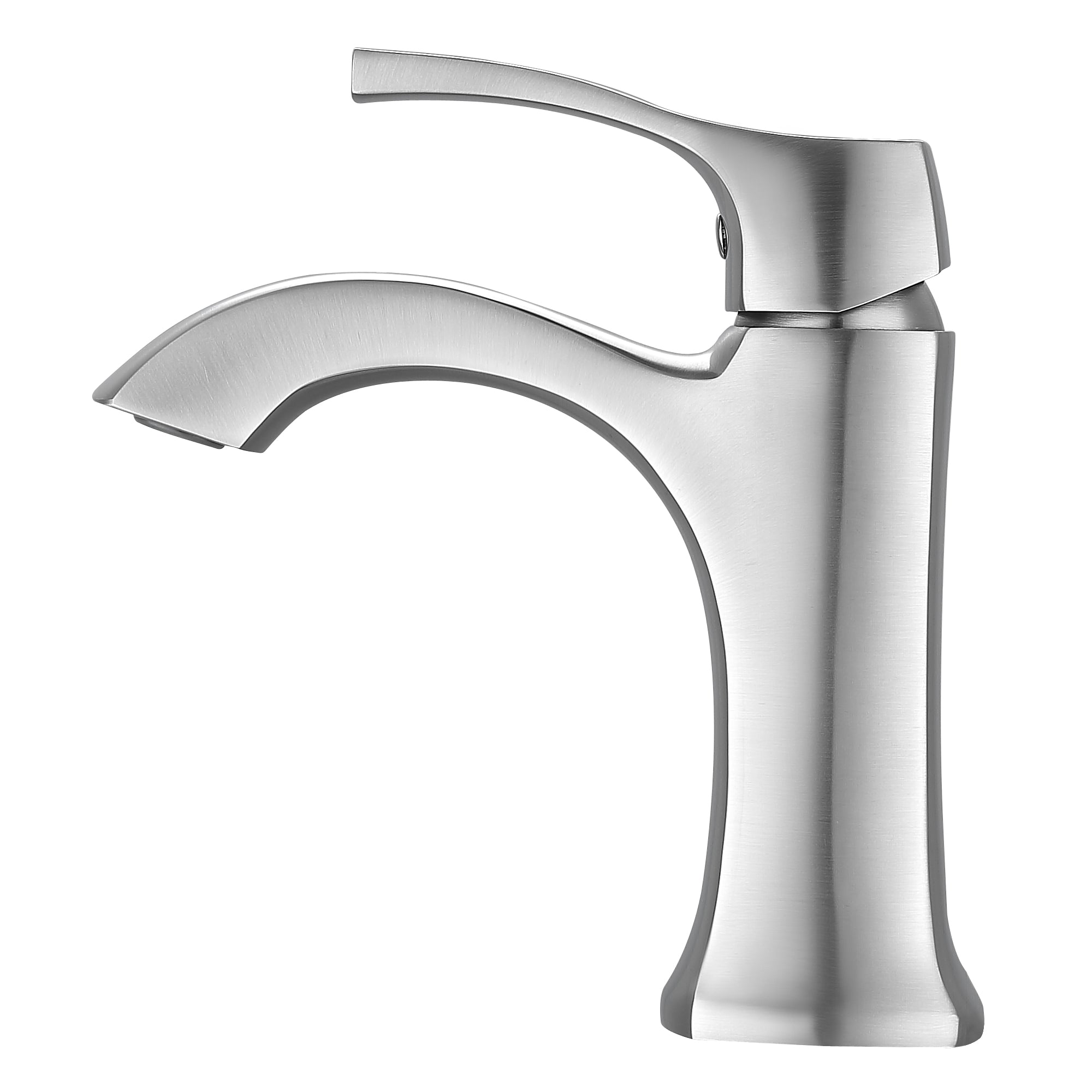 Ancona Morgan Single Lever 1-Hole Bathroom Faucet in Stainless Steel
