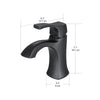 Ancona Morgan Single Lever 1-Hole Bathroom Faucet in Matte Black