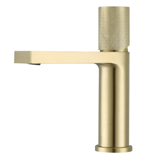 Ancona Isla Single Handle Bathroom Faucet in Brushed Champagne Gold