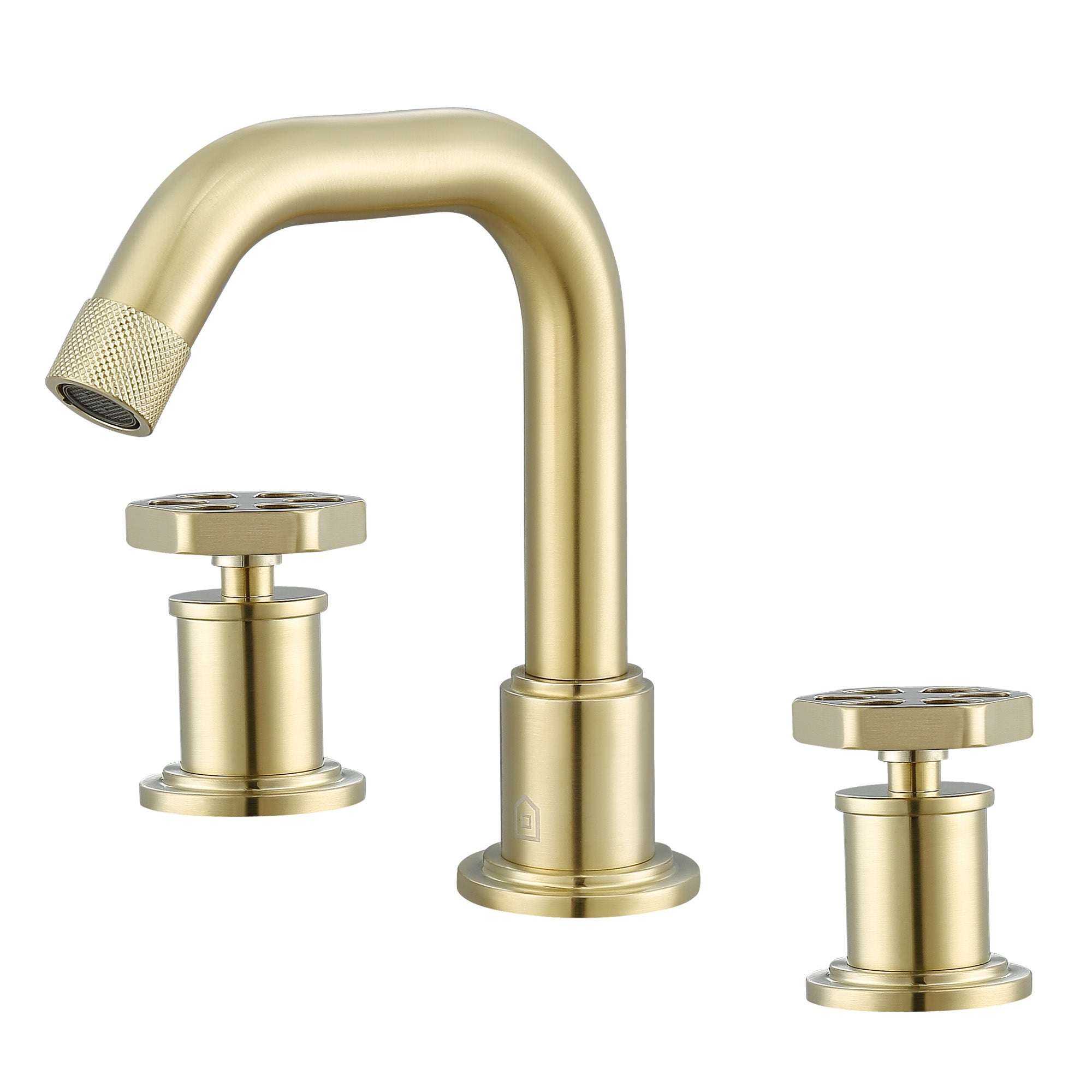 Ancona Industria Widespread Hexagonal Two-Handle 3-Hole Bathroom Faucet in Brushed Champagne Gold