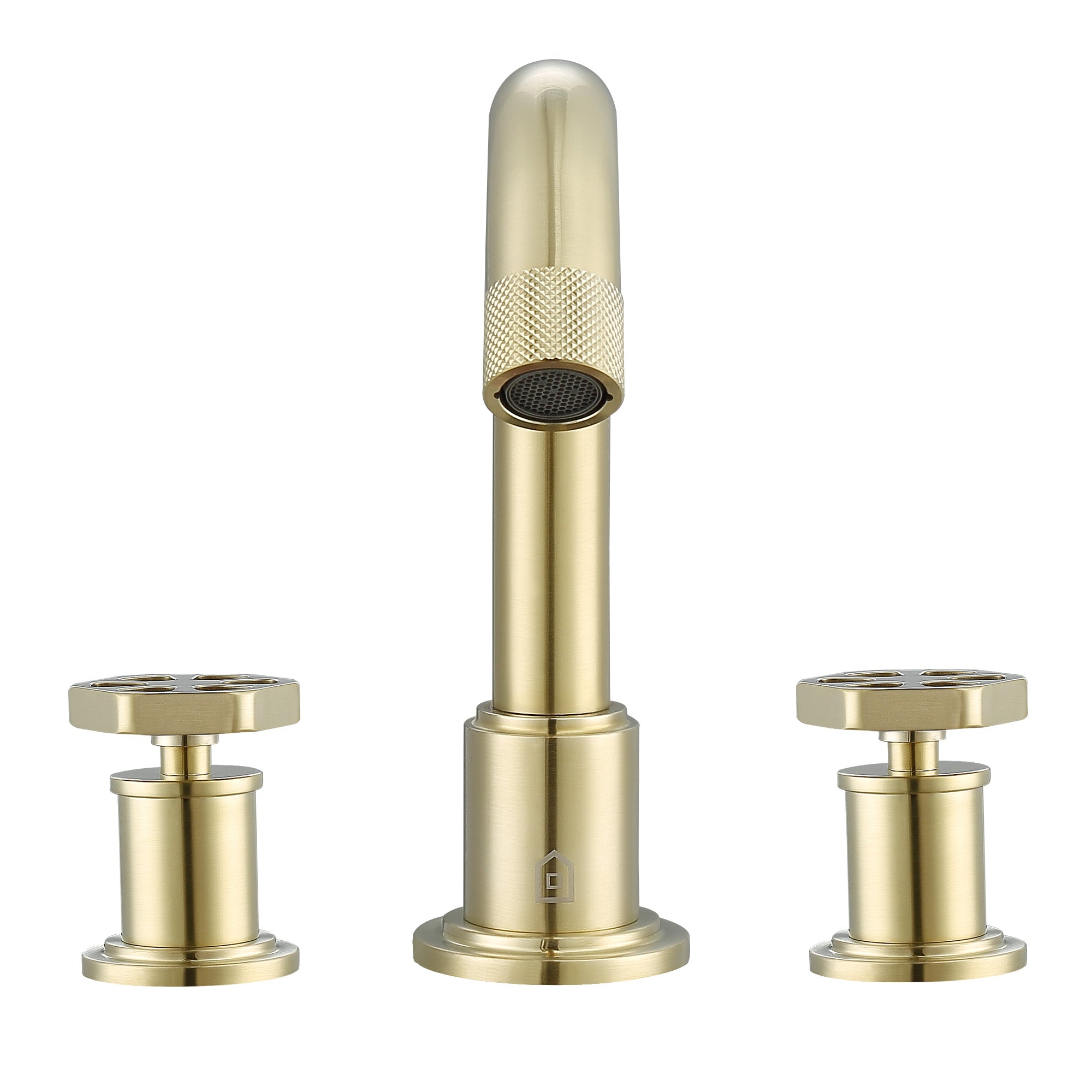 Ancona Industria Widespread Hexagonal Two-Handle 3-Hole Bathroom Faucet in Brushed Champagne Gold