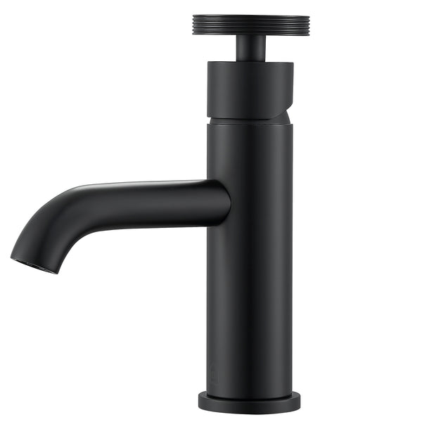 Ancona Nova Series Single Lever Bathroom Faucet in Matte Black