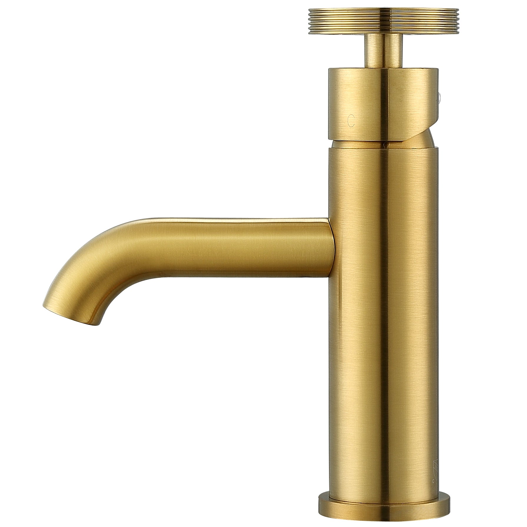 Ancona robinet de salle de bain monocommande de la gamme Nova en titane doré brossé