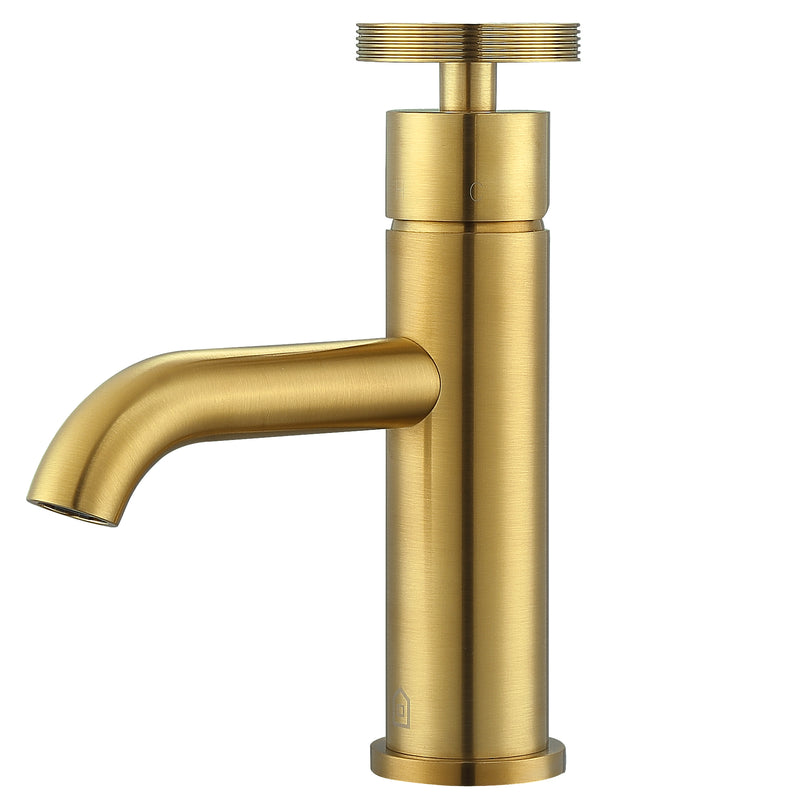 Ancona Nova Series Single Lever Bathroom Faucet in Brushed Titanium Gold