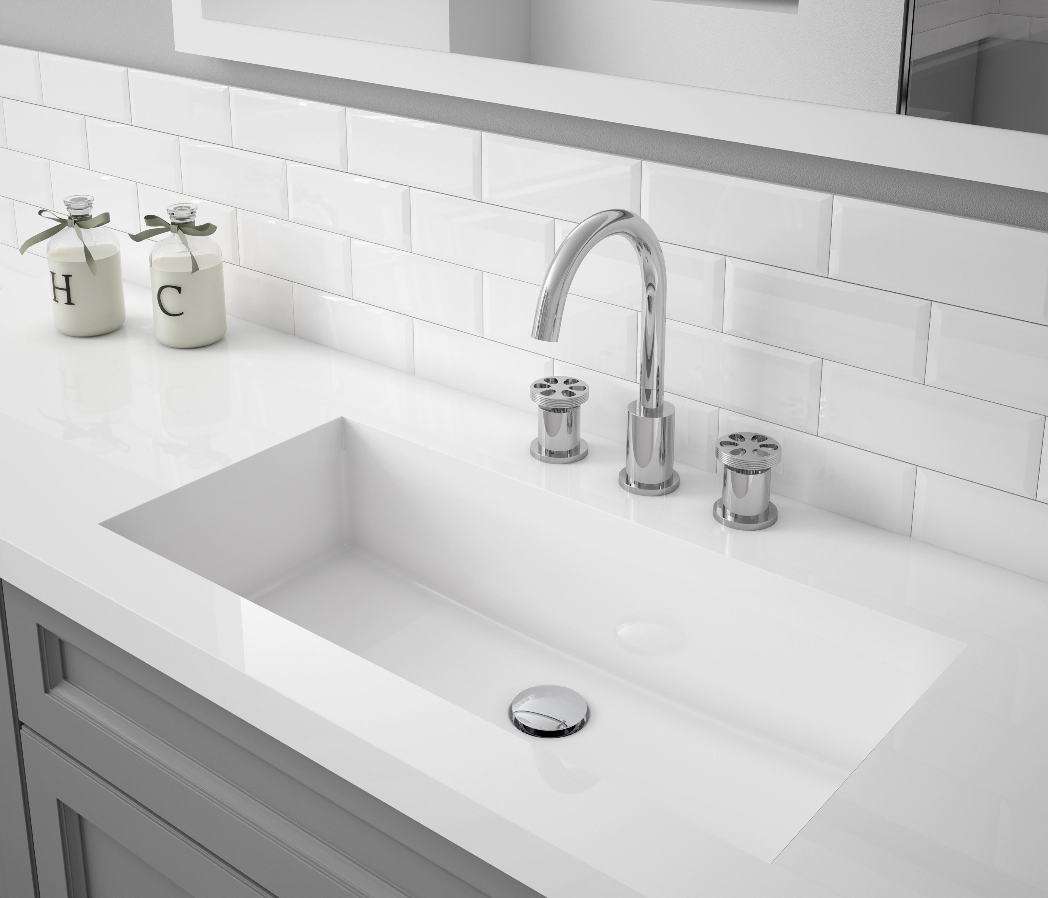 Ancona Nova Series Widespread Bathroom Faucet in Chrome