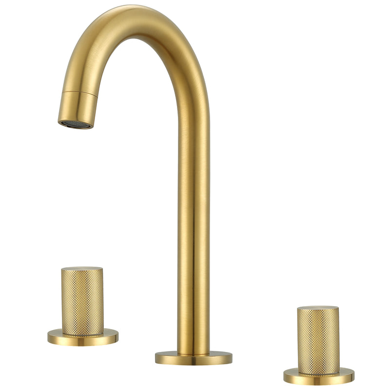 Ancona robinet de salle de bain à poignées éloignées de la gamme Industria Ancona en or brossé