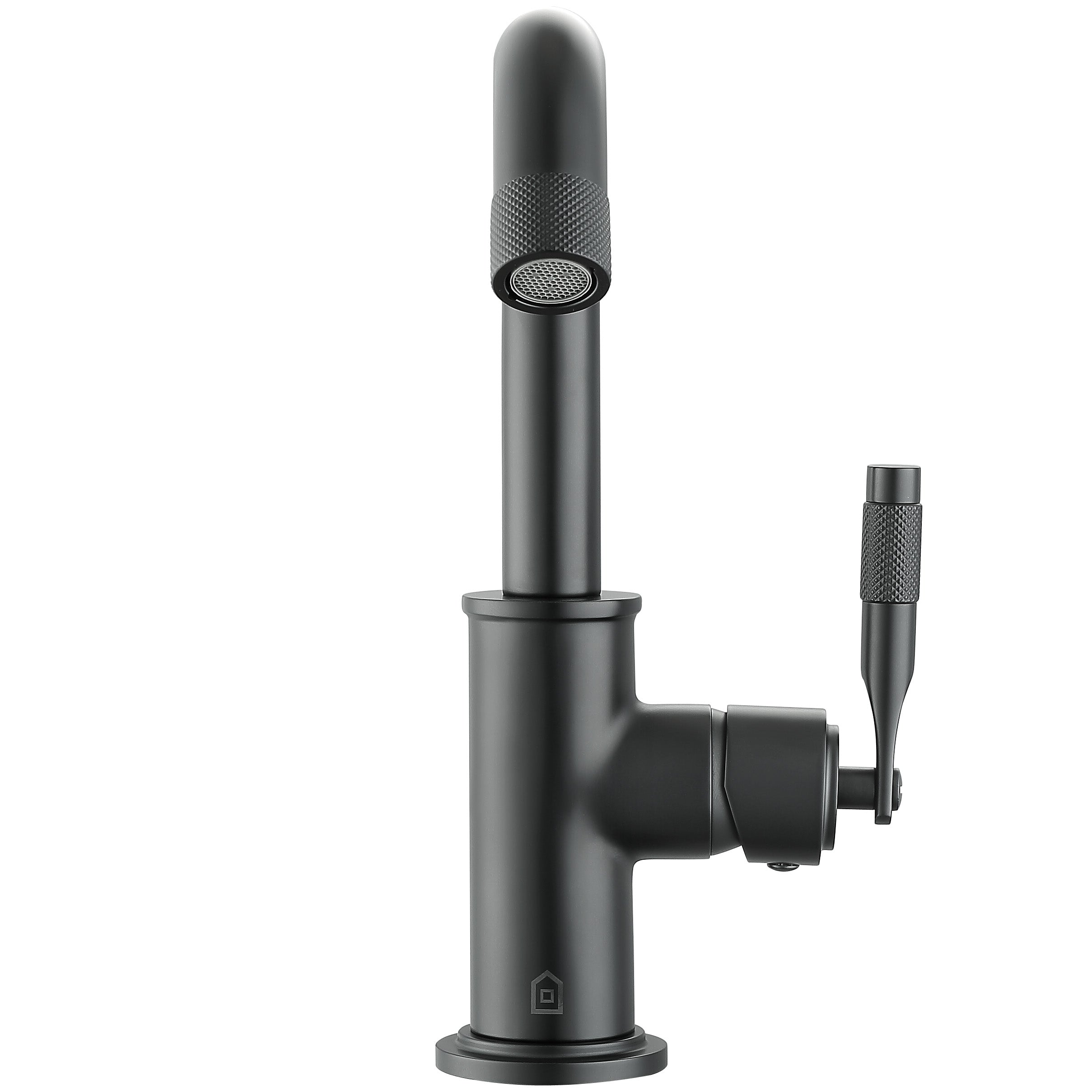 Industria Series Single Lever Bathroom Faucet in Matte Black