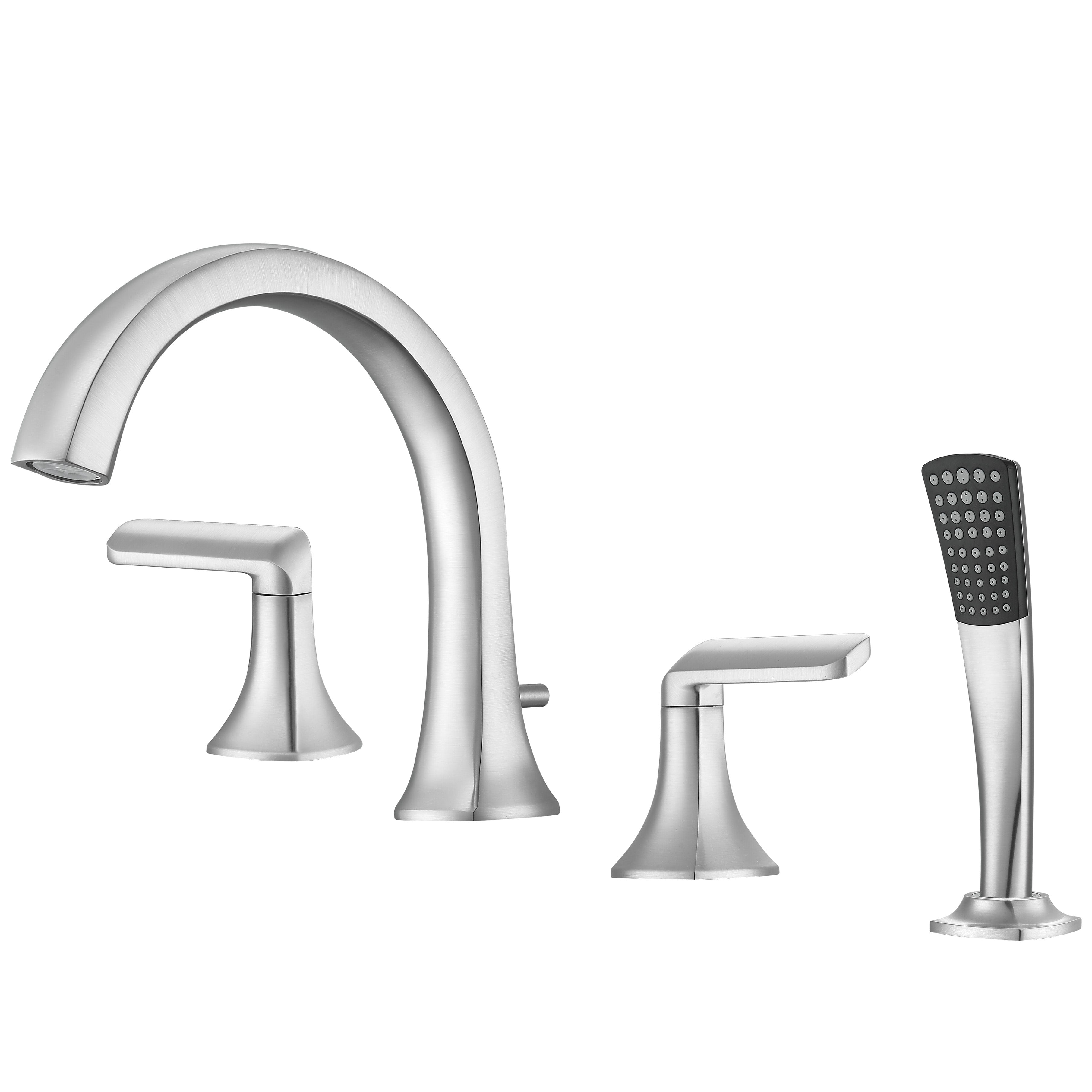 Arezzo Two Handle Roman Tub Faucet in Brushed Nickel finish