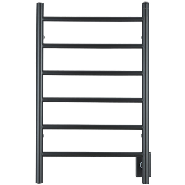 Ancona Comfort 6 Wall Mount Plug-In and Hardwire Towel Warmer in Matte Black