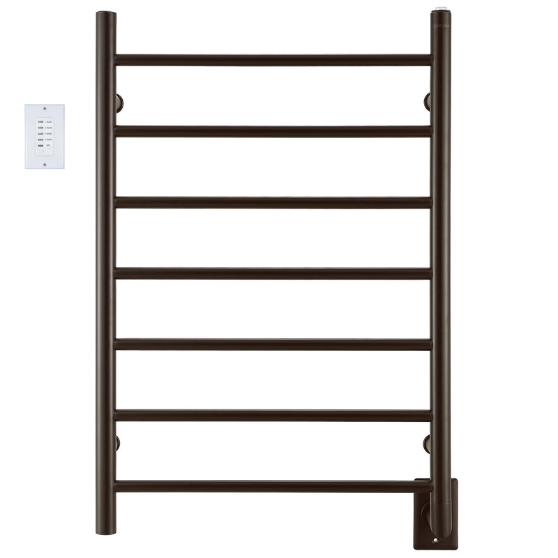 Ancona Comfort 7-Bar Hardwired Towel Warmer with Countdown Timer in Oil Rubbed Bronze