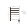 Ancona Comfort 7-Bar Hardwired Towel Warmer with WiFi Timer in Oil Rubbed Bronze