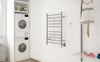 Comfort Dual 10-Bar Hardwired and Plug-in Towel Warmer in Polished Stainless Steel with Timer