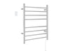 Prestige Dual 8-Bar Hardwired and Plug-in Towel Warmer in Brushed Stainless Steel with Wall Countdown Timer