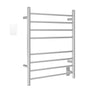 Ancona Prestige Dual 8-Bar Hardwired and Plug-in Towel Warmer in Brushed Stainless Steel with WiFi Timer