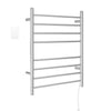 Ancona Prestige Dual 8-Bar Hardwired and Plug-in Towel Warmer in Brushed Stainless Steel with WiFi Timer