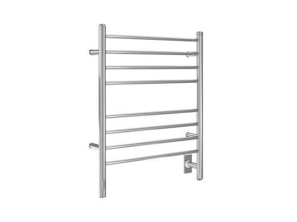 Prestige OBT 8-Bar Wall Mounted Towel Warmer with Integrated On-Board Timer in Polished Stainless Steel