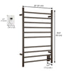 Ancona Novara Dual 10-Bar Hardwire and Plug-in Wall Mount Towel Warmer with Wall Timer in Oil Rubbed Bronze