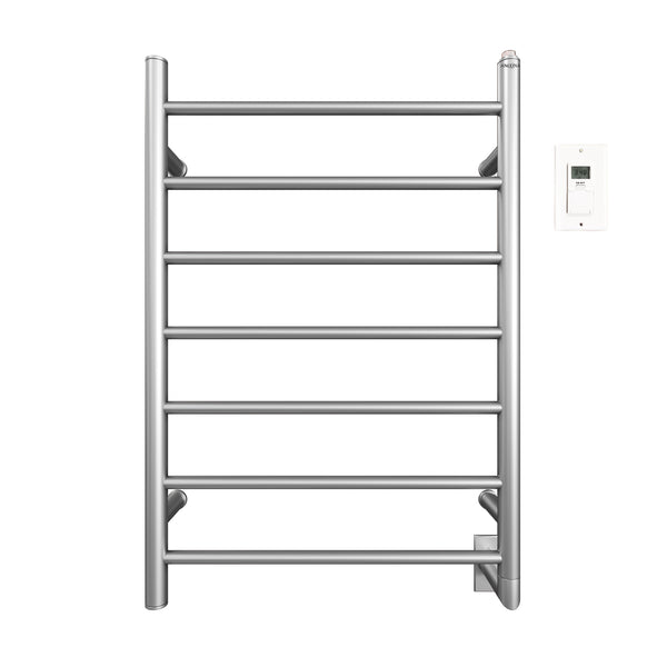 Comfort 7 - 31 in. Hardwired Electric Towel Warmer and Drying Rack in Brushed Stainless Steel with Timer