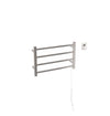 Gala Dual 4-Bar Hardwired and Plug-in Towel Warmer in Brushed Stainless Steel with Timer