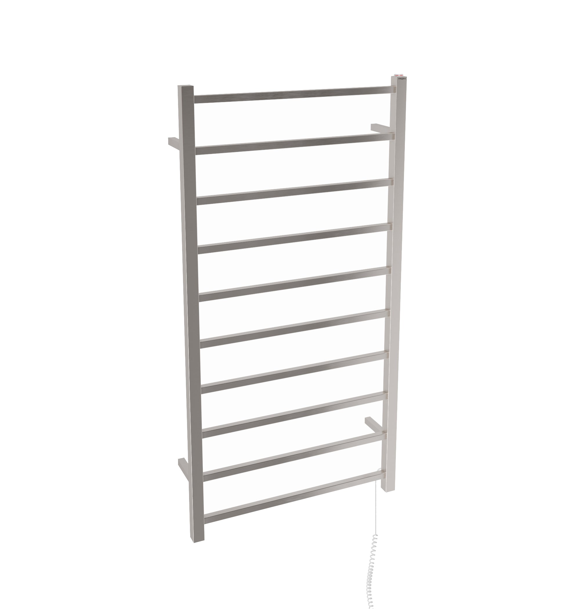Gala Dual XL 10-Bar Hardwired and Plug-in Towel Warmer in Brushed Stainless Steel