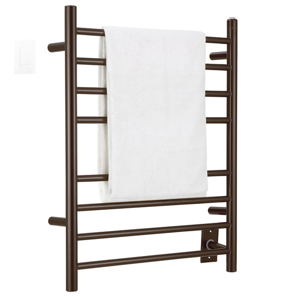 Ancona Prestige Dual 8-Bar Hardwired and Plug-in Towel Warmer in Oil Rubbed Bronze with Wifi Timer