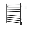 Ancona Prestige Dual 8-Bar Hardwired and Plug-in Towel Warmer with Wifi Timer in Matte Black