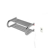 Essentia Shelf 8-Bar Hardwired and Plug-in Towel Warmer in Polished Stainless Steel with Timer