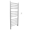 Svelte Rounded 40 in. Hardwired Electric Towel Warmer and Drying Rack in Brushed Stainless Steel with Timer