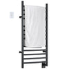 Ancona Svelte Rounded 13-Bar Hardwired Towel Warmer with Wall Countdown Timer in Matte Black